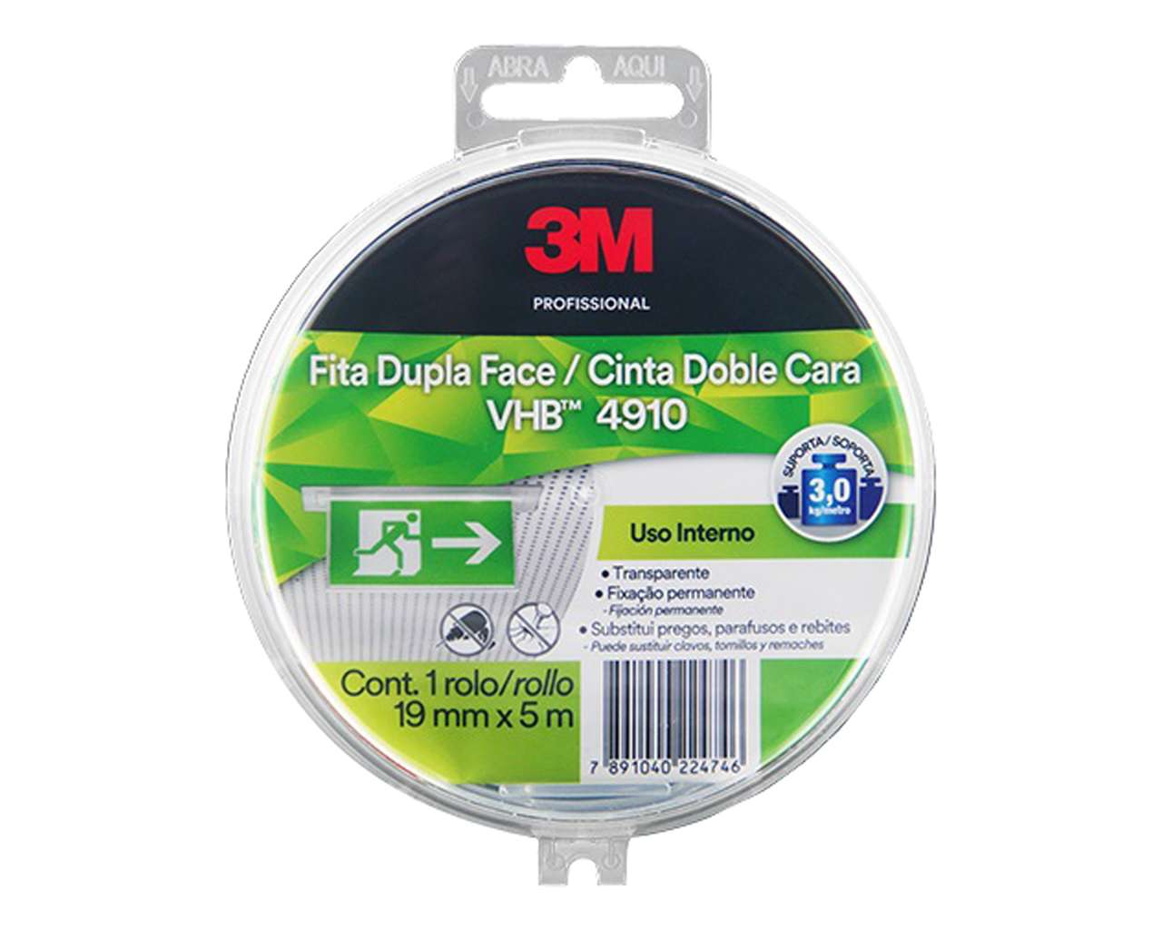 FITA DUPLA FACE VHB 19MMX5M  BLISTER
