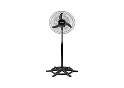 VENTILADOR EM COLUNA OSCILANTE PRETO GRADE METAL 50CM 200W BIVOLT