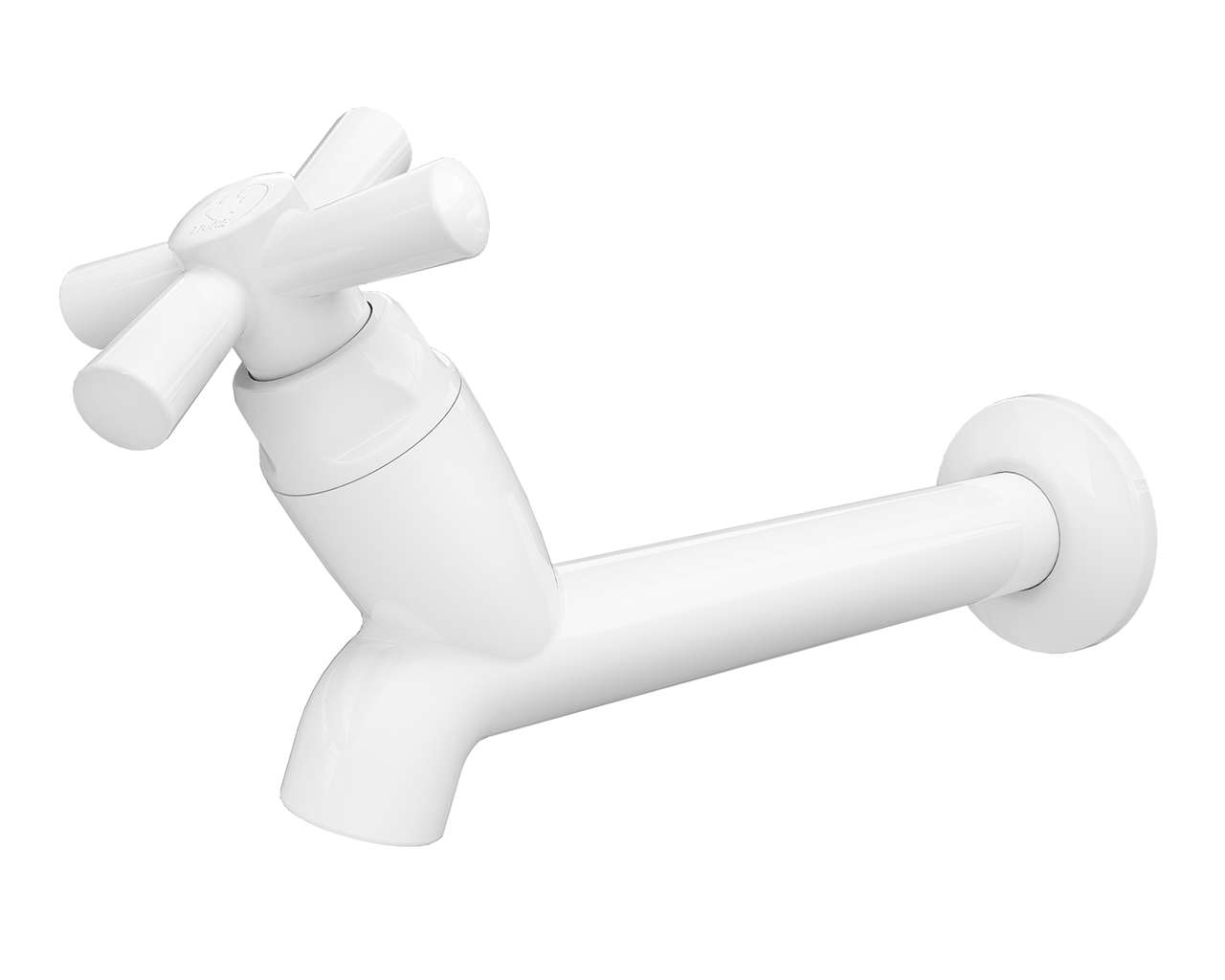TORNEIRA PIA CROSS BRANCA 15CM 1/2