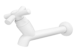 TORNEIRA PIA CROSS BRANCA 15CM 1/2