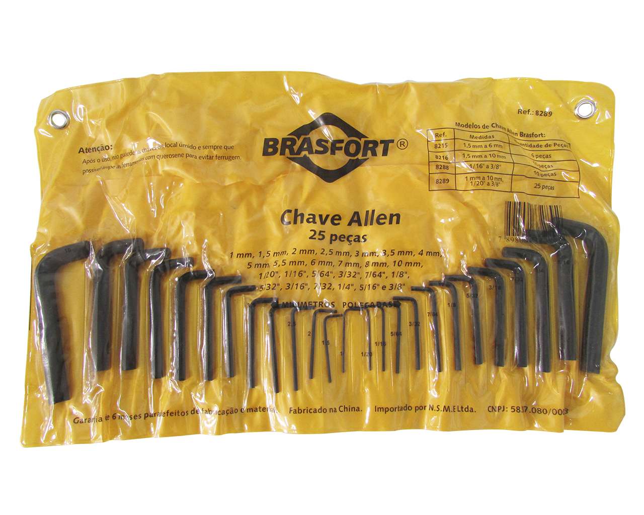 CHAVE ALLEN JOGO COM 25PCS 1,00MM-3/8