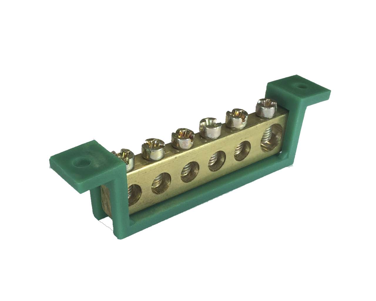 BARRAMENTO TERRA 11 TERMINAIS VERDE 119MM