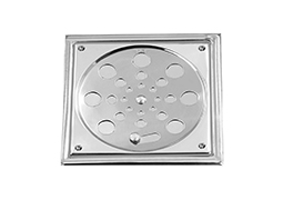 GRELHA AÇO INOX 10CM QUADRADA COM FECHO E CAIXILHO