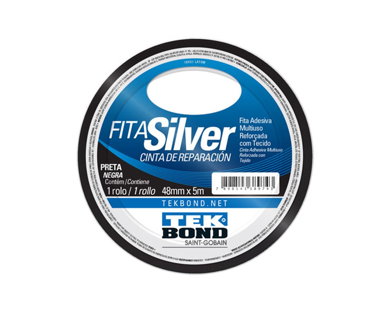 FITA SILVER TAPE PRETA 48MMX5M
