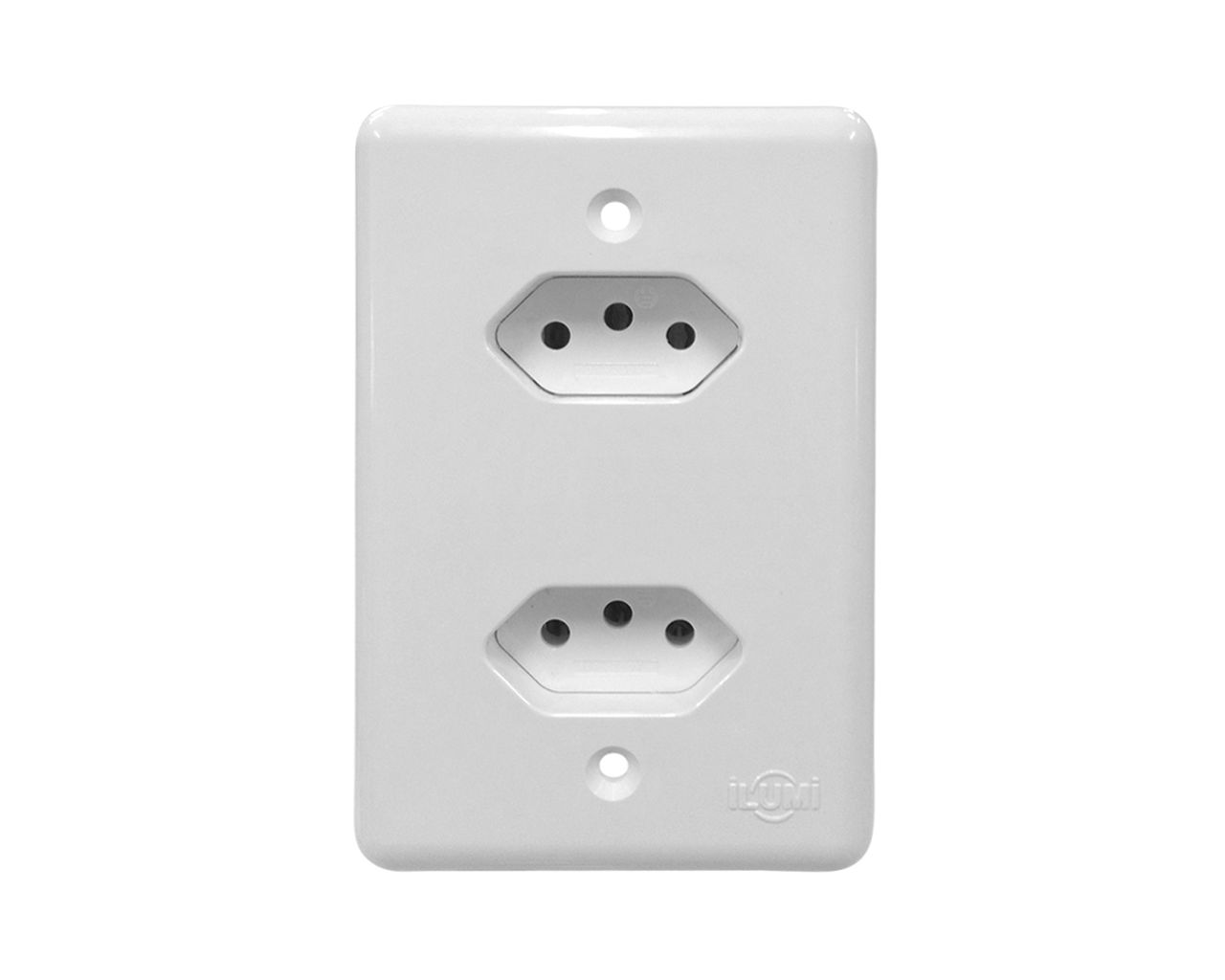 TOMADA STYLUS COM PLACA 2 TOMADAS 2P+T MOBOBLOCO 10A 250V
