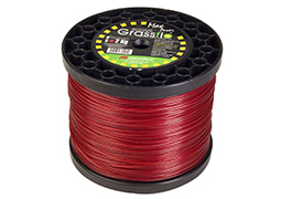 FIO DE NYLON REDONDO PARA CORTADOR GRAMA 1,8MM 2KG VERMELHO