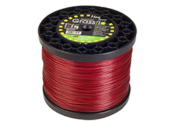 FIO DE NYLON REDONDO PARA CORTADOR GRAMA 2,4MM 2KG VERMELHO REDONDO