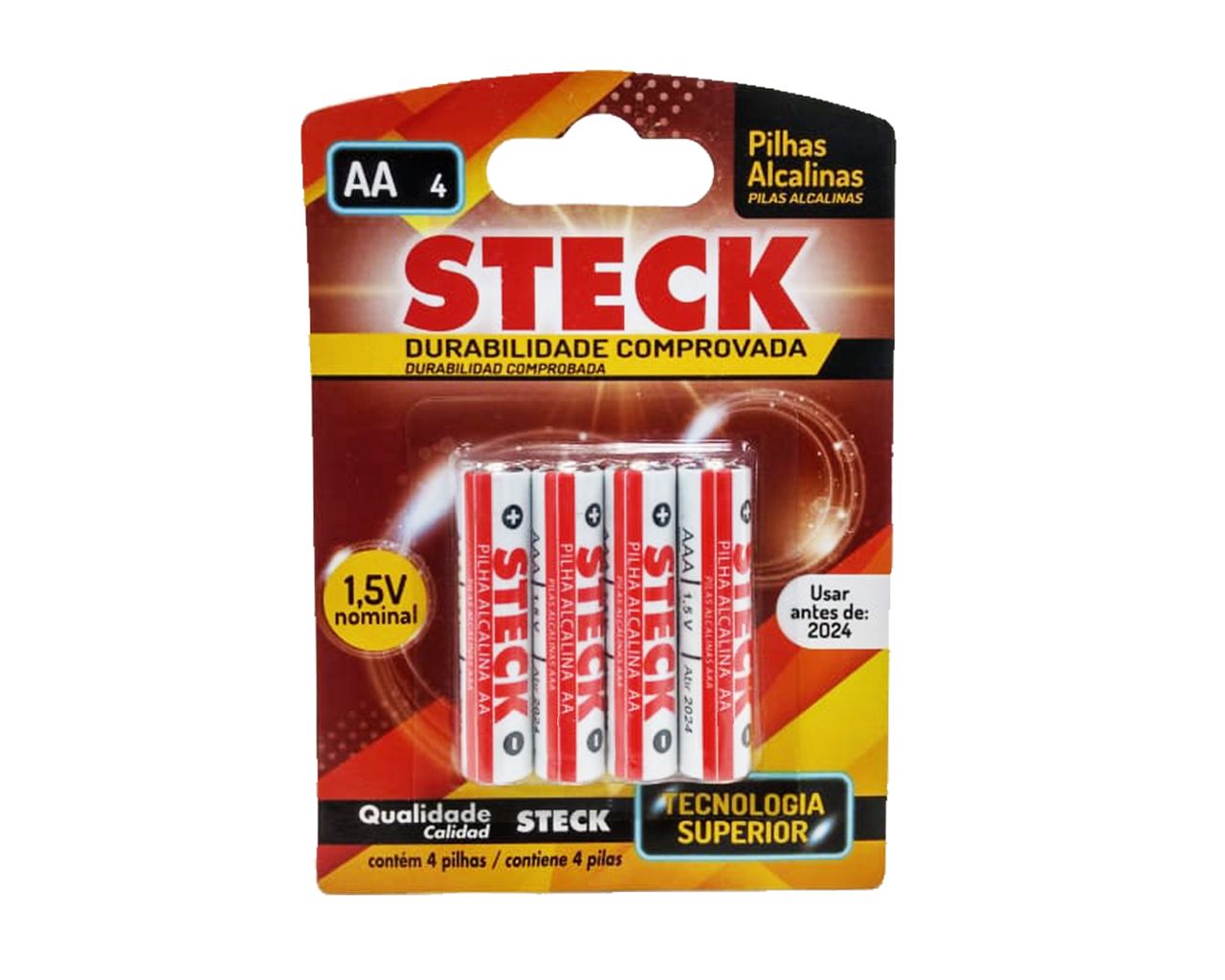 PILHA ALCALINA AA 4 PEÇAS BLISTER 
