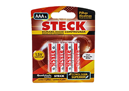 PILHA ALCALINA AAA 4 PEÇAS BLISTER