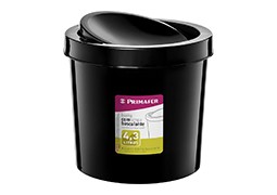 LIXEIRA PLÁSTICA BASCULANTE PRETA 4,3L PRIMAFER