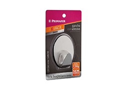 GANCHO INOX COM ADESIVO REDONDO 1,5KG PRIMAFER BLISTER