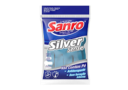 LUVA DE LÁTEX SILVER SENSE AZUL TAMANHO XG