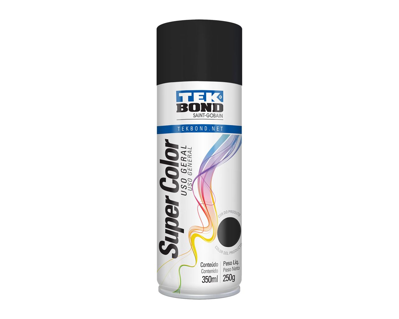 TINTA SPRAY USO GERAL PRETO FOSCO 350ML/250G