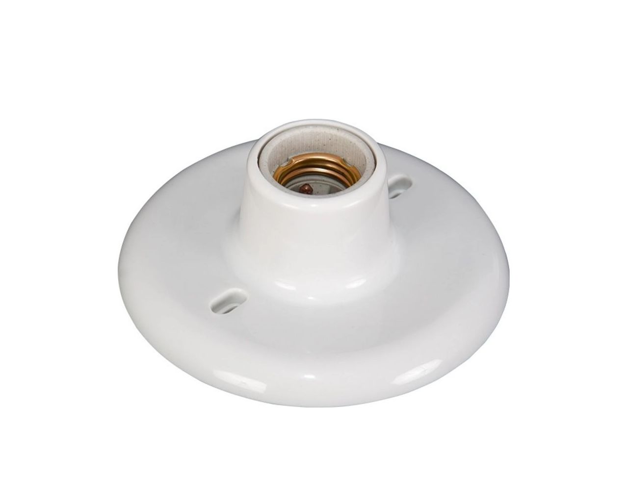 PLAFON PVC SOQUETE PORCELANA BRANCO E-27 BLISTER