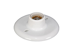 PLAFON PVC SOQUETE PORCELANA BRANCO E-27 BLISTER