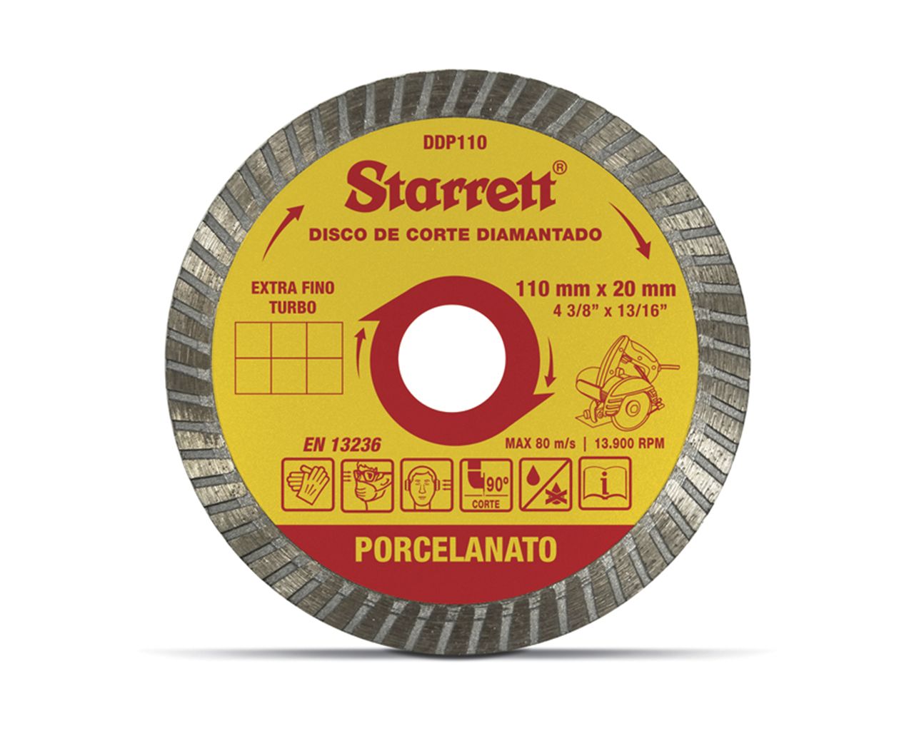 DISCO DIAMANTADO PORCELANATO DDP110 BLISTER