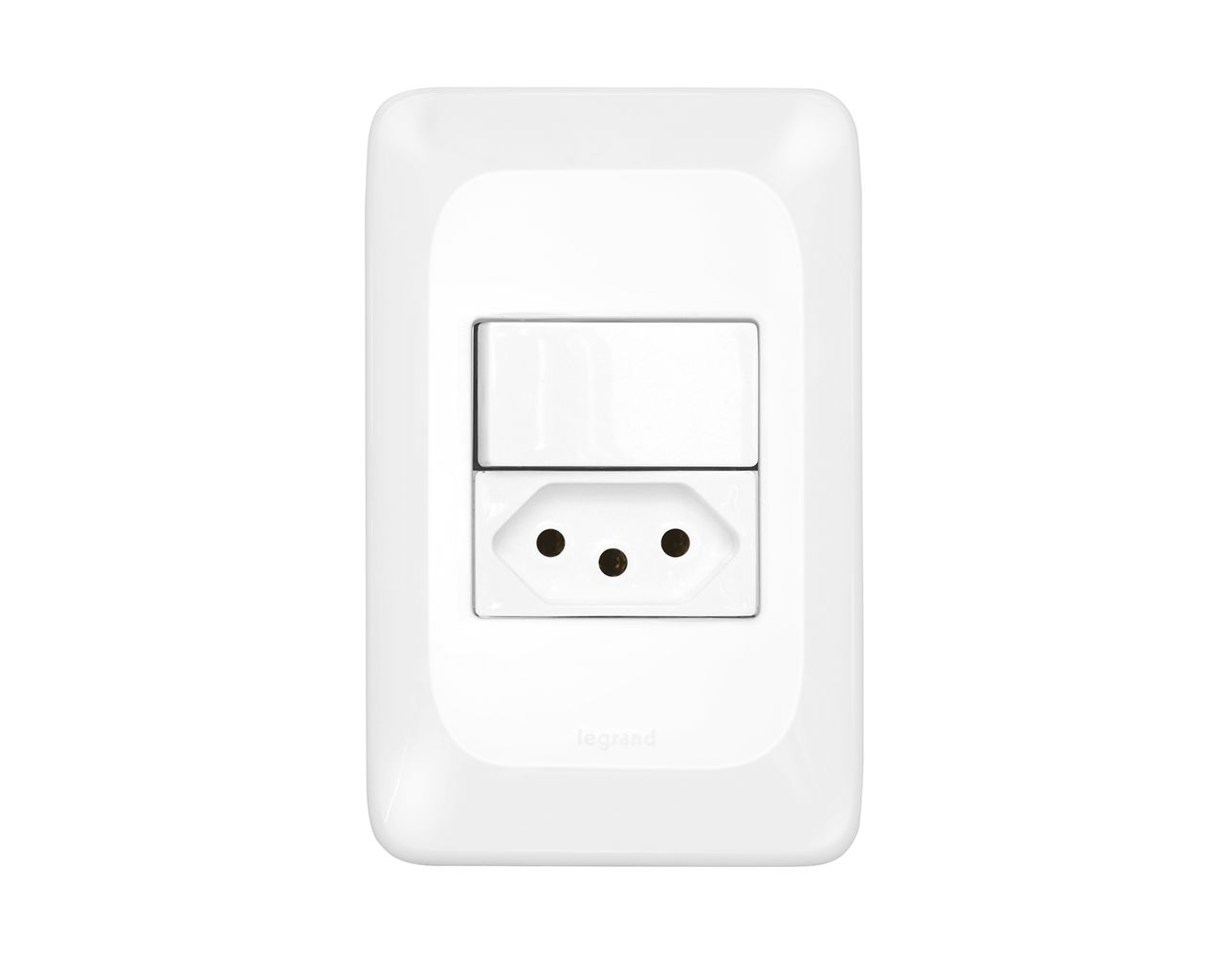 INTERRUPTOR PIAL POP SIMPLES+TOMADA 2P+T 10A 4X2 LGX103 C/PLACA