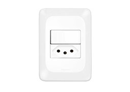 INTERRUPTOR PIAL POP SIMPLES+TOMADA 2P+T 20A 4X2 LGX10320 C/PLACA
