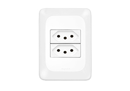 TOMADA PIAL POP 2 2P+T 10A 4X2 LGX0303 C/PLACA