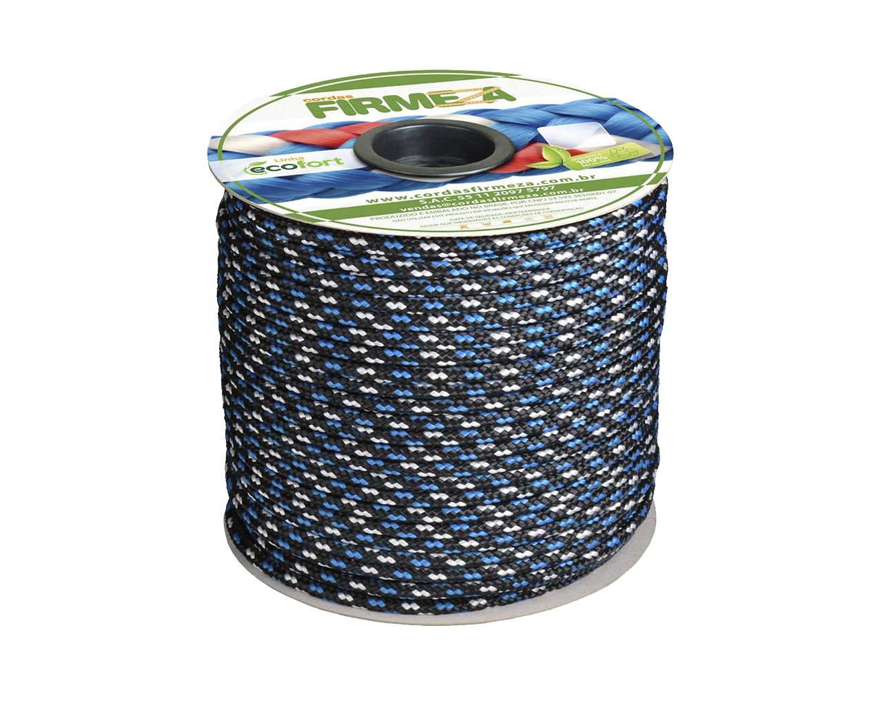 CORDA TRANÇADA COLORIDA 14MM CARRETEL 70 MTS