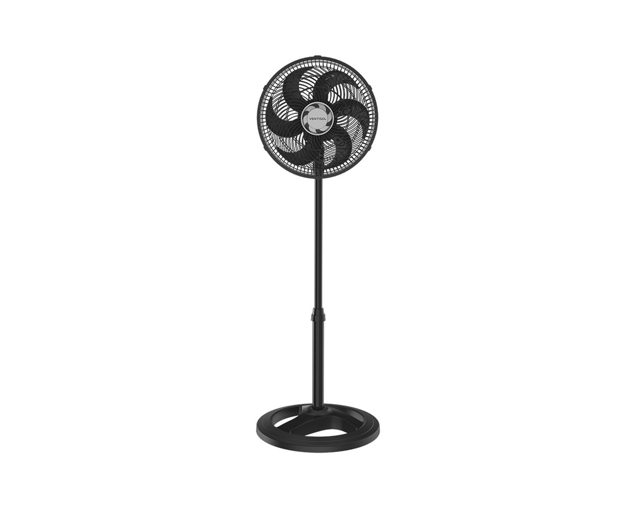 VENTILADOR EM COLUNA PRETO TURBO 6 PÁS 30CM 52W 127V 