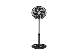 VENTILADOR EM COLUNA PRETO TURBO 6 PÁS 30CM 52W 127V 