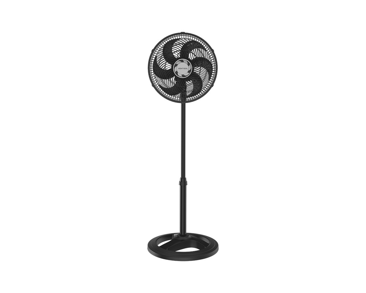 VENTILADOR EM COLUNA PRETO TURBO 6 PÁS 30CM 52W 220V 