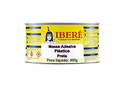 ADESIVO PLÁSTICO PASTOSO IBERÊ 400G PRETA ( MASSA PLÁSTICA )