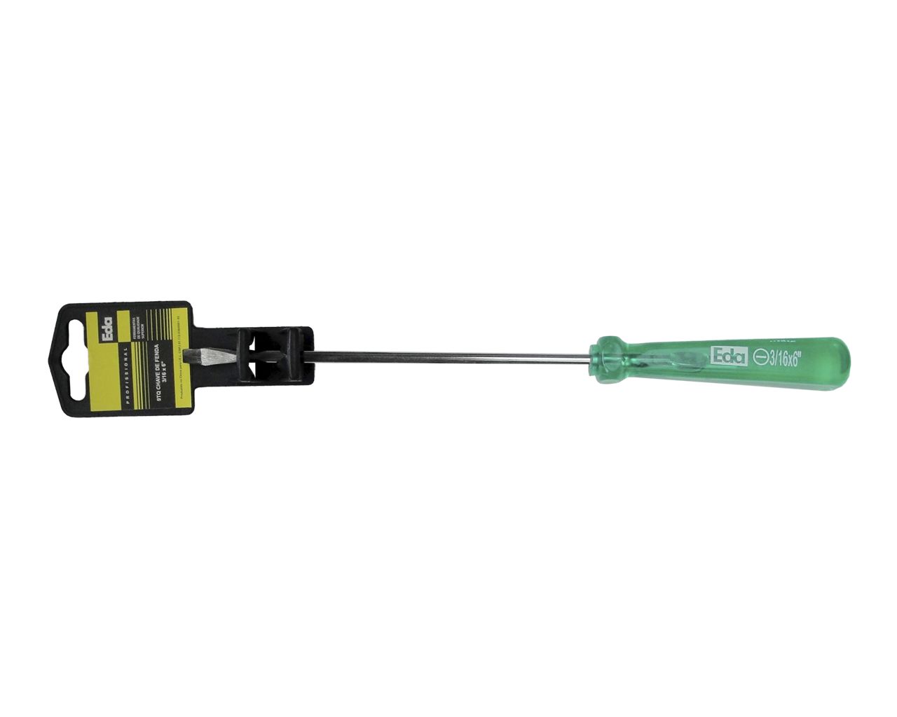 CHAVE FENDA PONTA MAGNÉTICA ACETATO VERDE 3/16