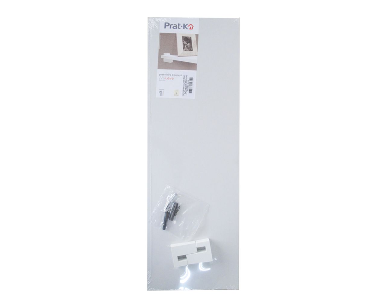 PRATELEIRA COM SUPORTE BR CONCEPT ME LEVE 1,2X20X60CM