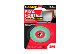 FITA DUPLA FACE ACRÍLICA FIXA FORTE EXTREME 12MMX2M BLISTER