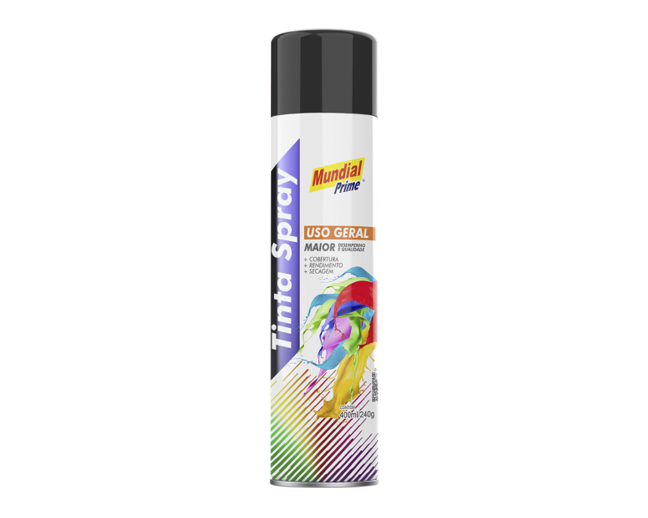 TINTA SPRAY PARA USO GERAL PRETO FOSCO  400ML