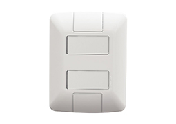 INTERRUPTOR ARIA 2 SIMPLES COM PLACA