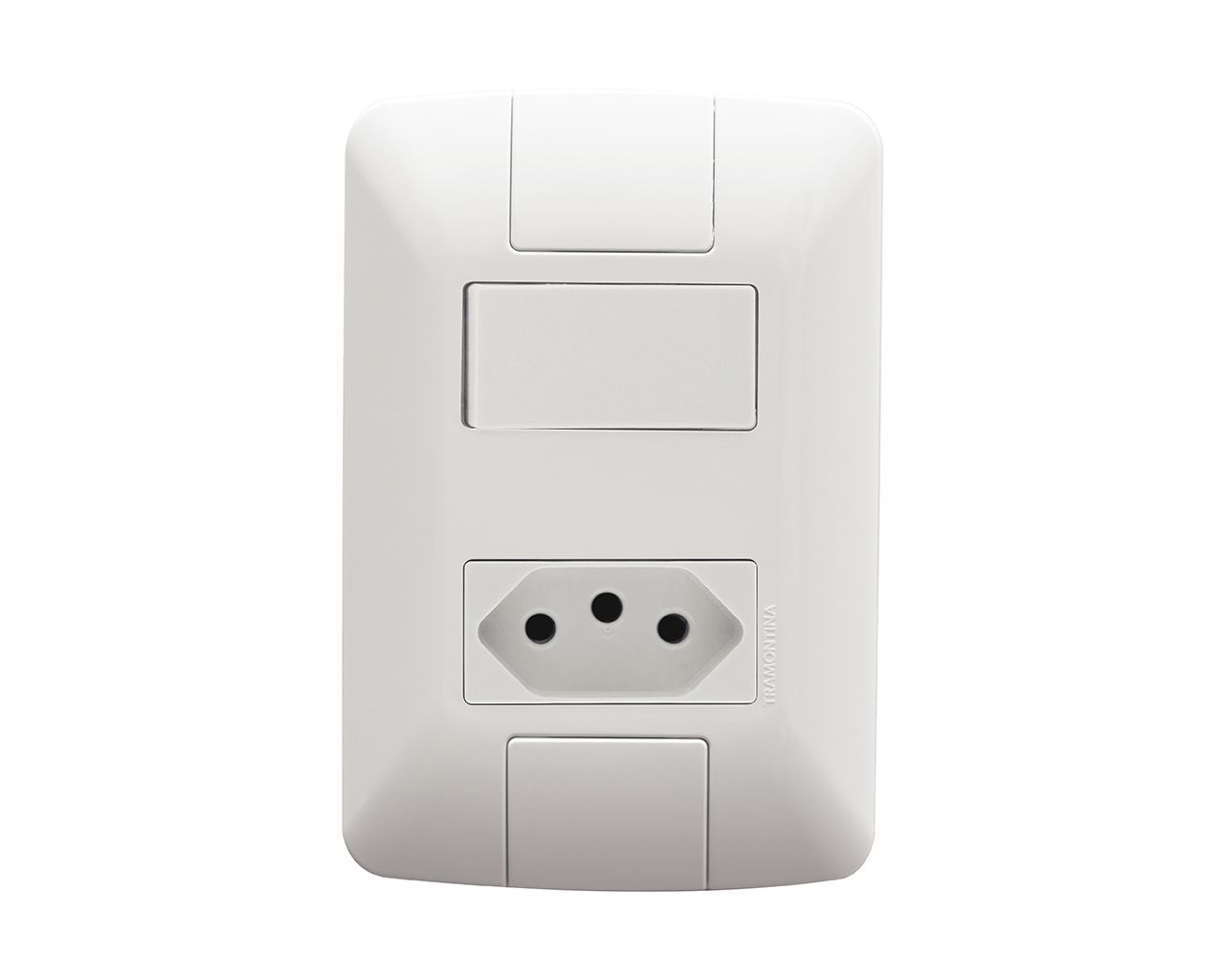 INTERRUPTOR ARIA SIMPLES+TOM 2P+T 10A COM PLACA