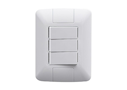INTERRUPTOR ARIA 3 SIMPLES COM PLACA