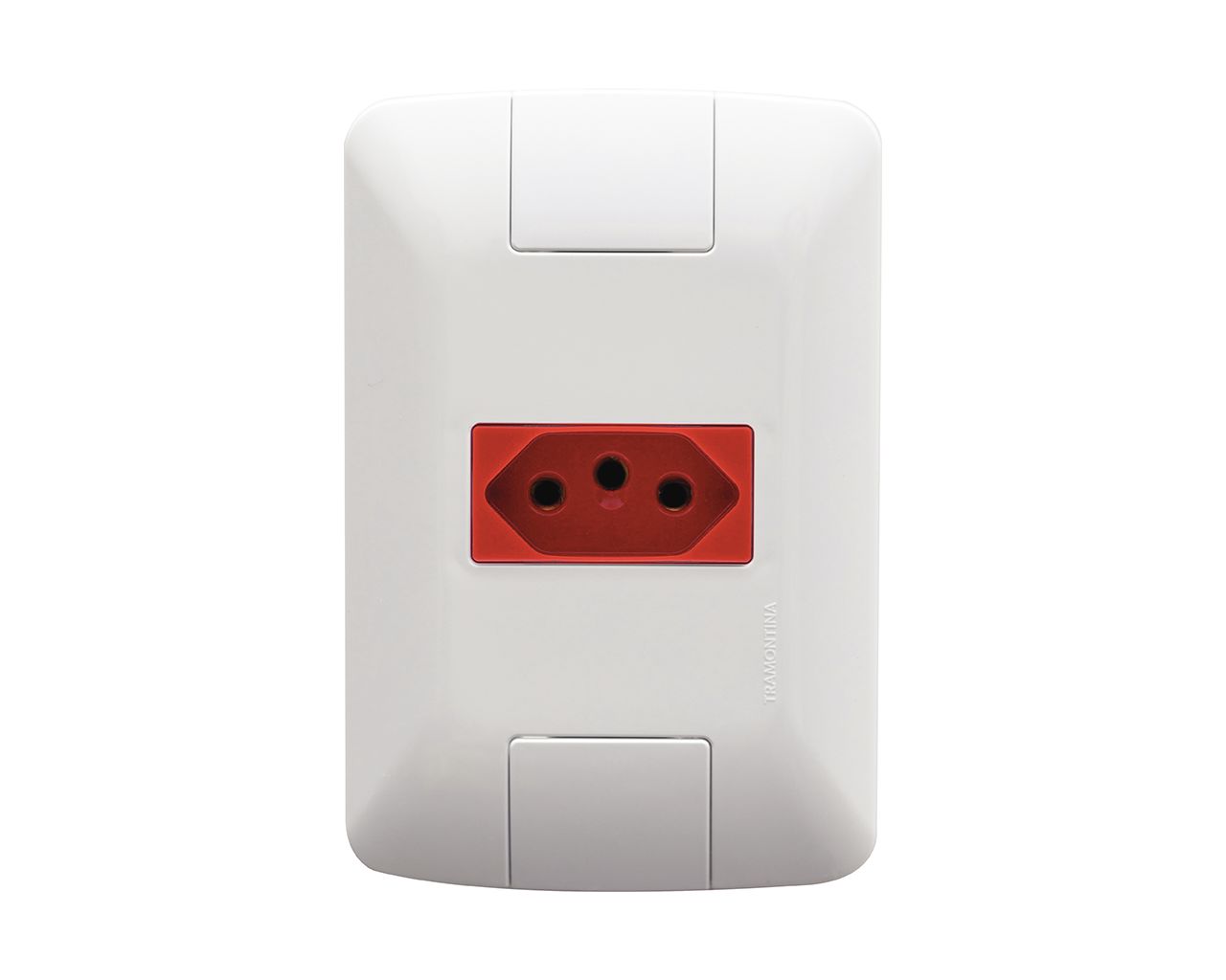 TOMADA ARIA 2P+T 20A/250 VERMELHO COM PLACA 