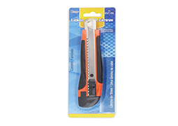 ESTILETE LARGO EMBORRACHADO 18MM COM 2 LÂMINAS BLISTER