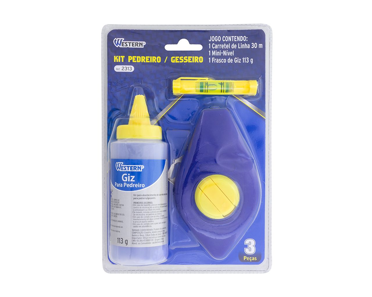 KIT MARCADOR 3PCS (PEDREIRO/GESSEIRO) BLISTER