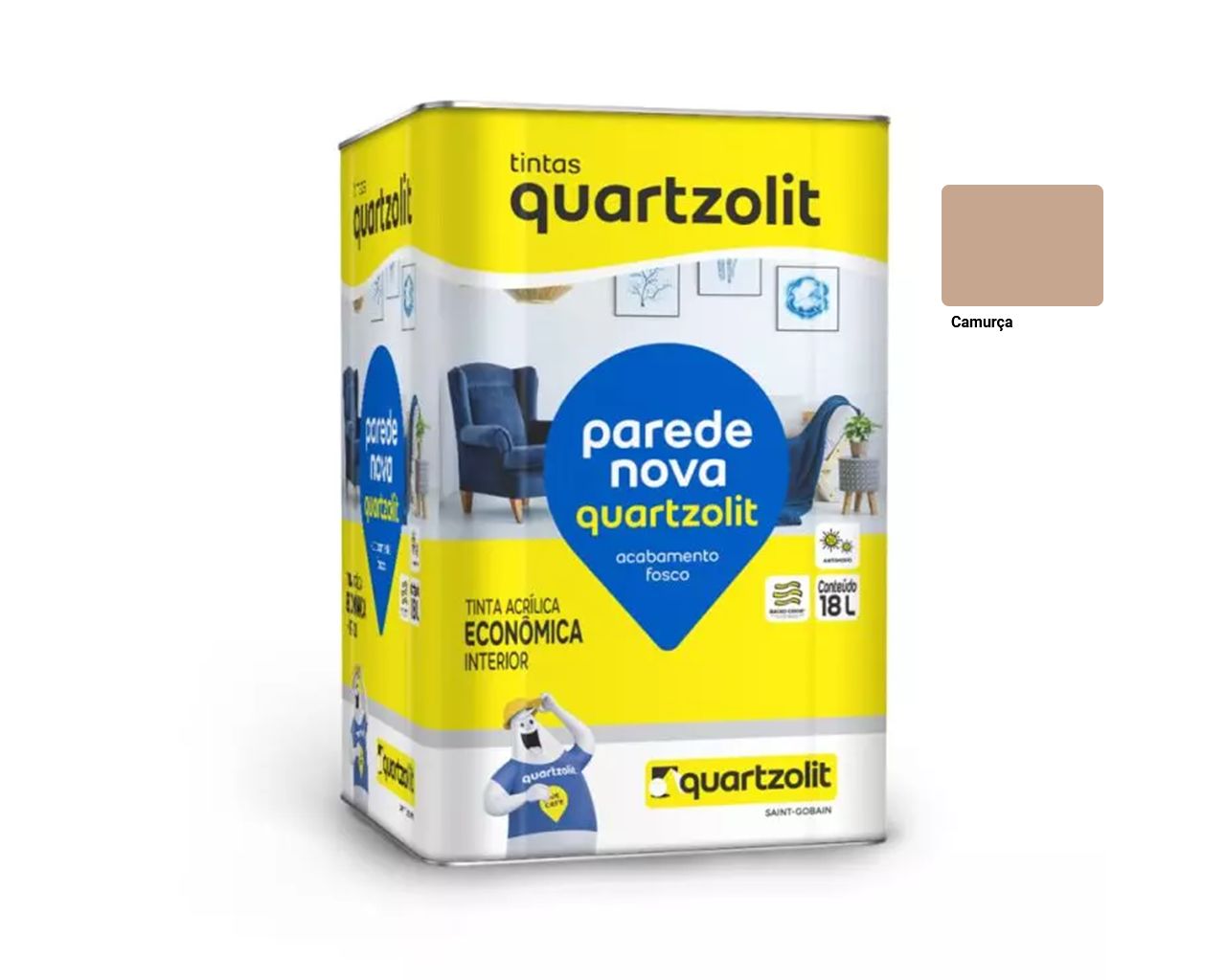 TINTA ACRÍLICA ECONÔMICA PAREDE NOVA ECO CAMURCA LATA 18L