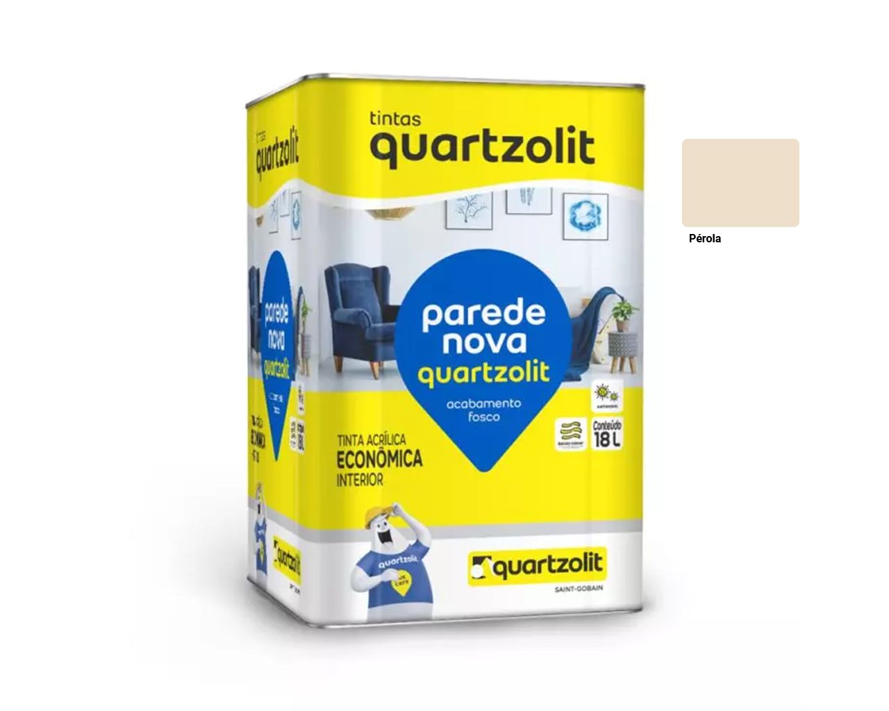 TINTA ACRÍLICA ECONÔMICA PAREDE NOVA ECO PEROLA LATA 18L