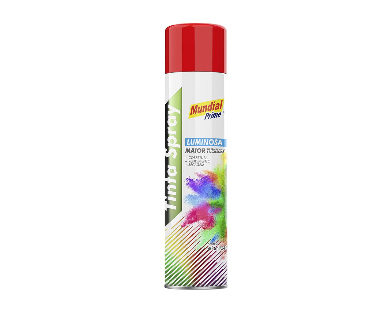 TINTA SPRAY PARA USO GERAL LUMINOSA VERMELHO 400ML