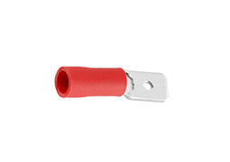 TERMINAL MACHO VERMELHO 0,5MM-1,5MM FURO 6,35X0,8