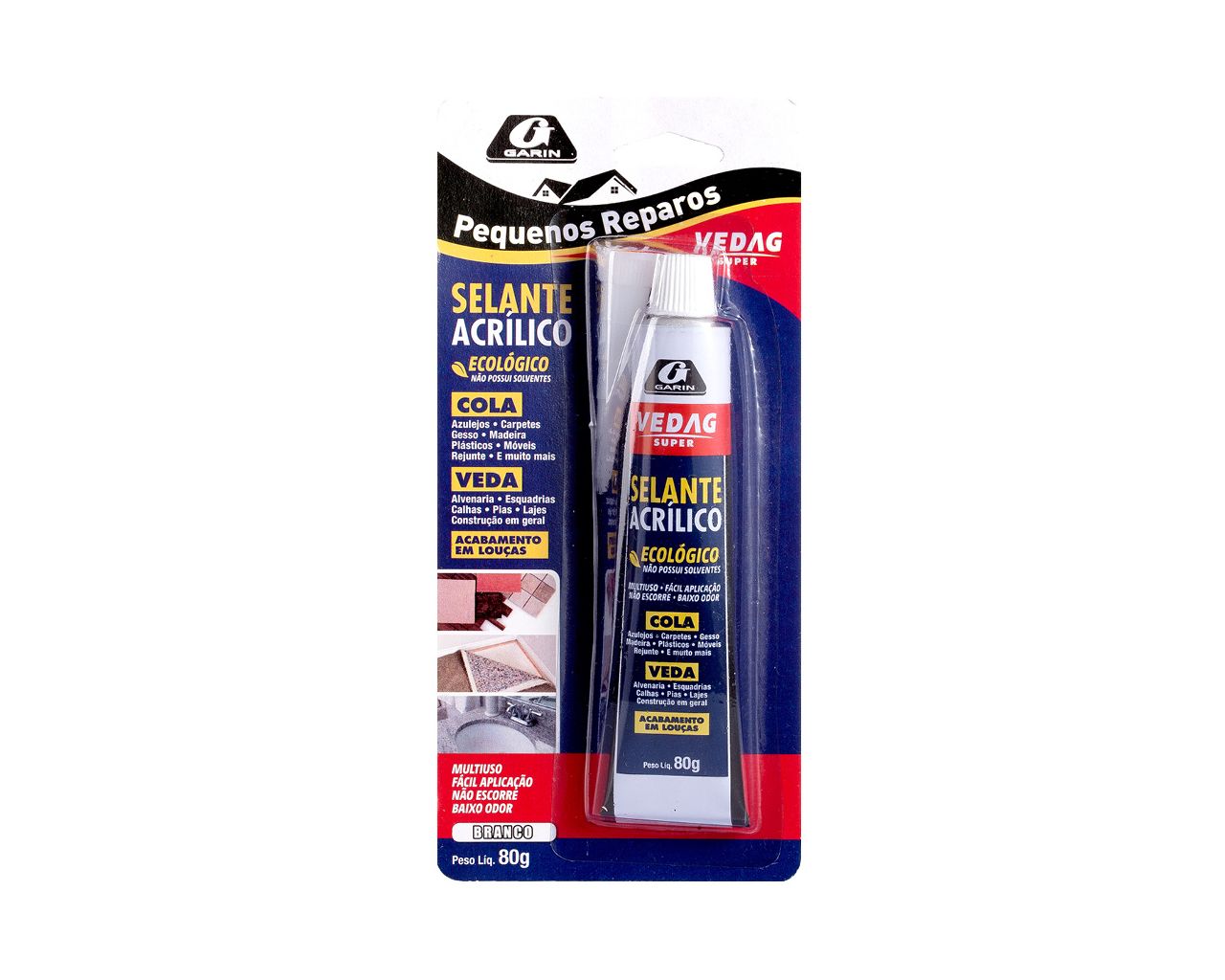 COLA SELANTE ACRÍLICO BRANCO 80G BLISTER