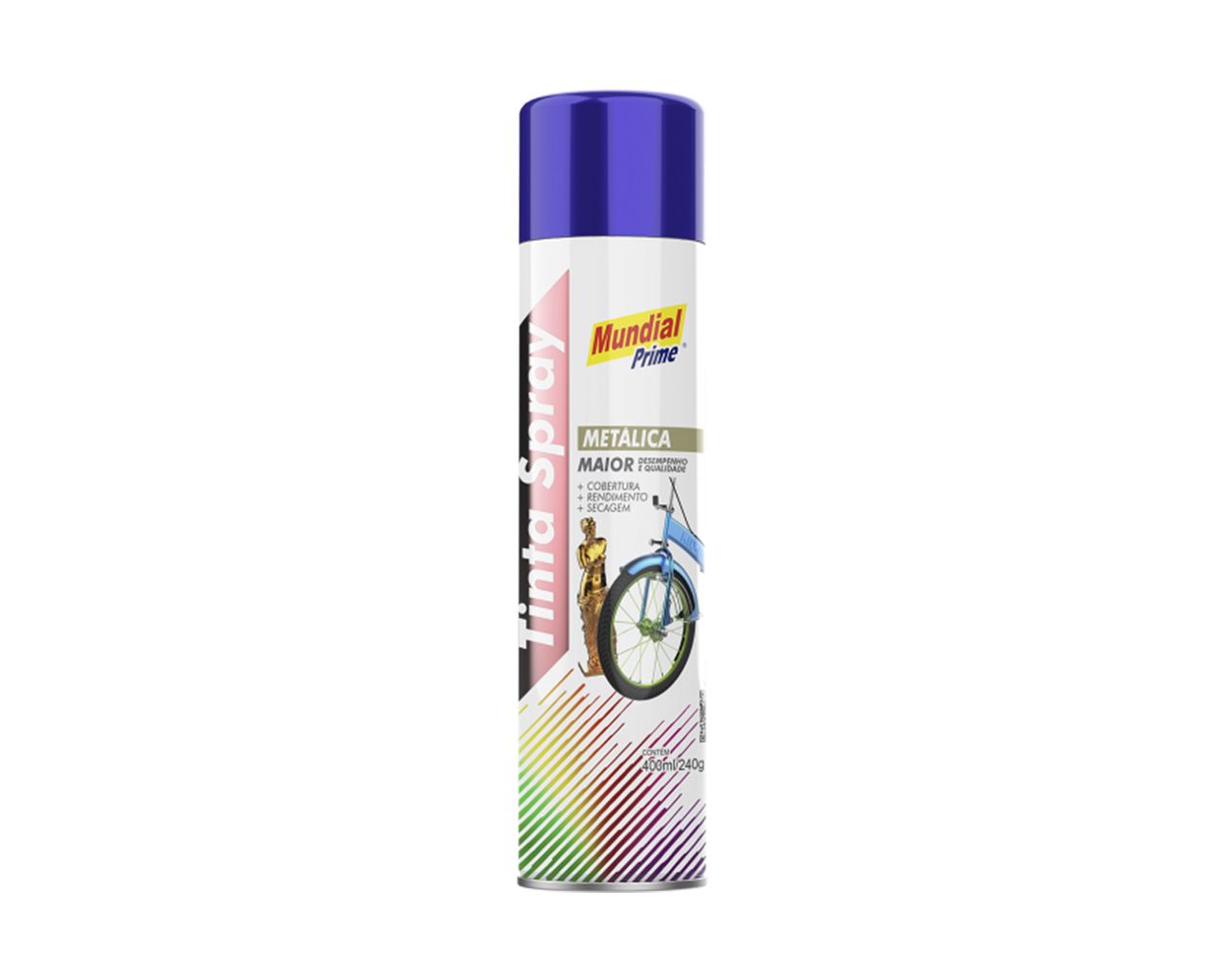 TINTA SPRAY PARA USO GERAL METÁLICA AZUL 400ML