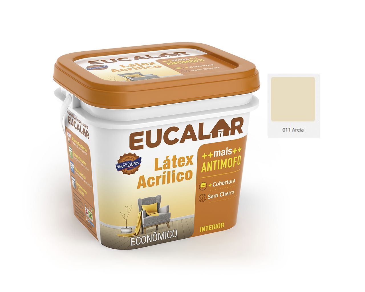 TINTA LÁTEX ACRÍLICA AREIA 3,6L