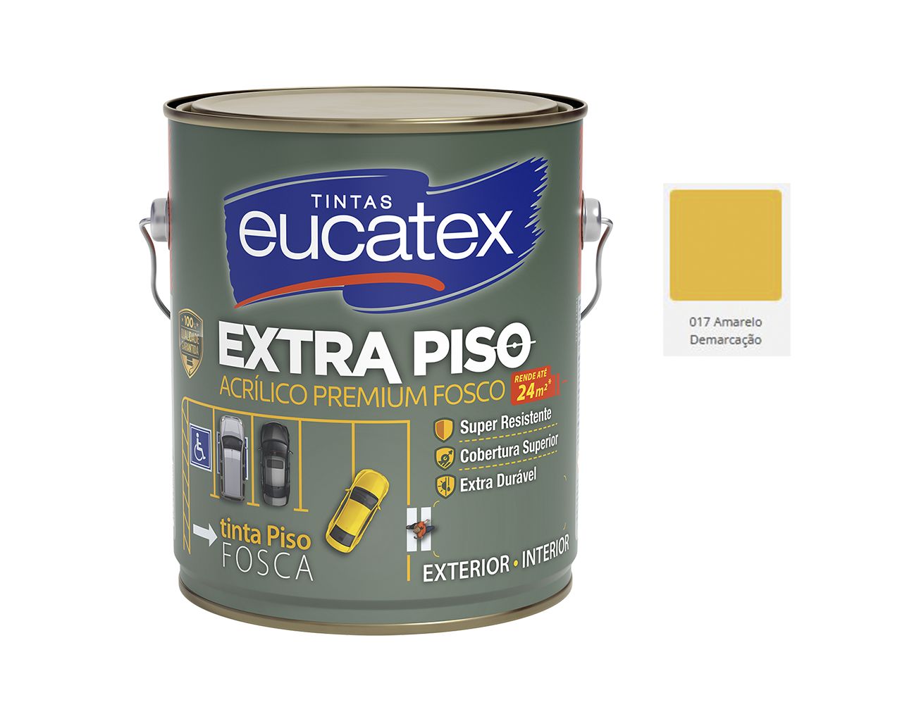 TINTA PISO EXTRA ACRÍLICO PREMIUM AMARELO DEMARCAÇÃO 3,6L