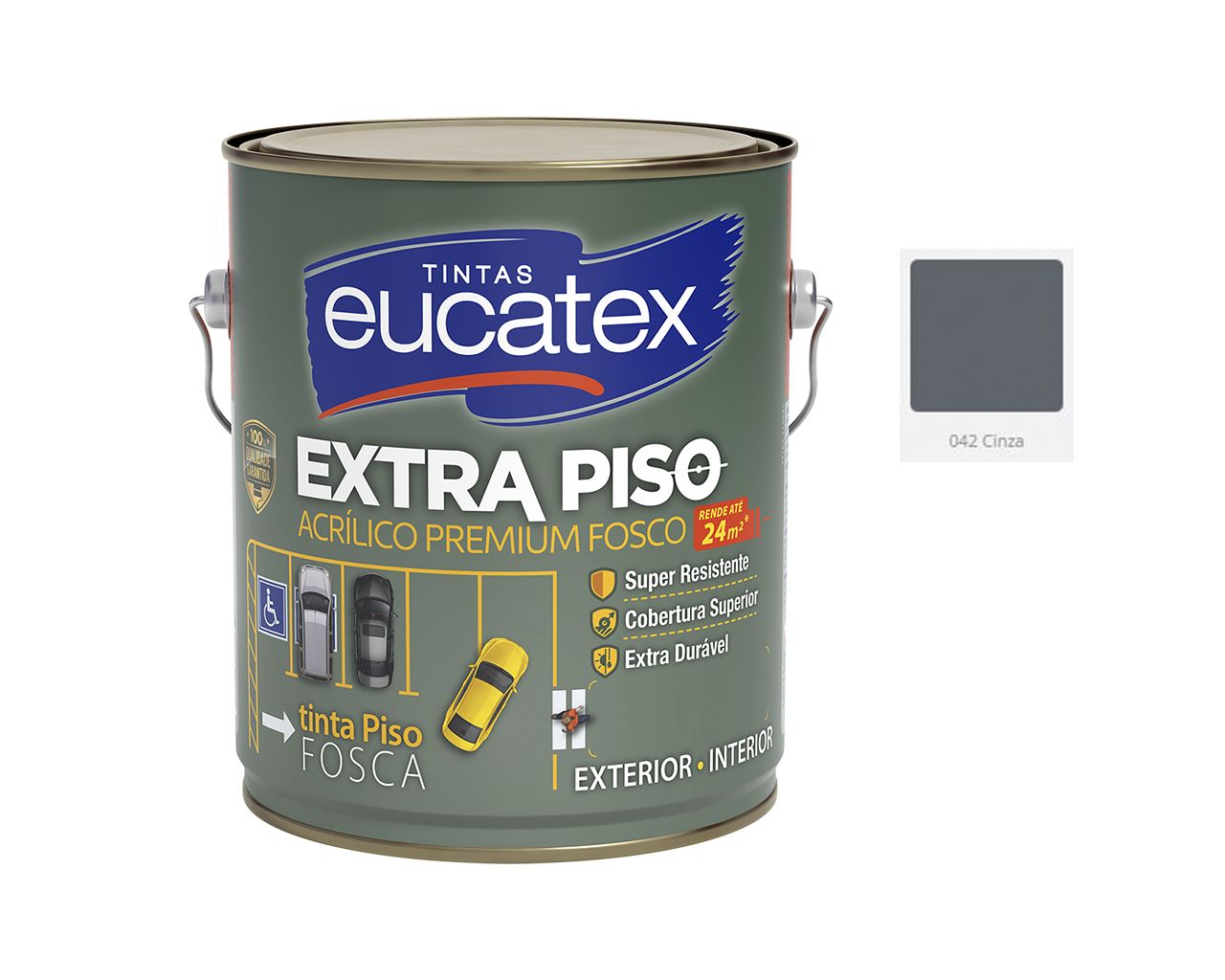 TINTA PISO EXTRA ACRÍLICO PREMIUM CINZA 3,6L