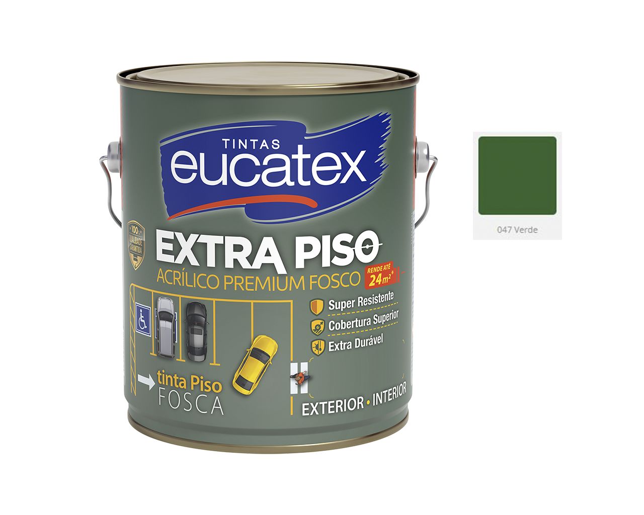 TINTA PISO EXTRA ACRÍLICO PREMIUM VERDE 3,6L