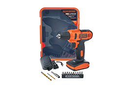 PARAFUSADEIRA / FURADEIRA BATERIA 12V BIVOLT + 13 PEÇAS + CAIXA TRANSPARENTE
