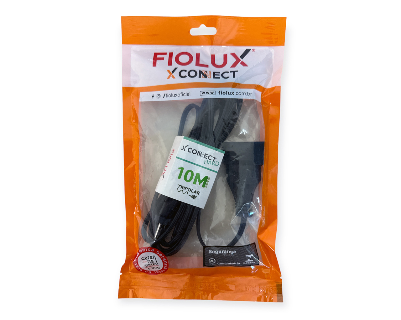 EXTENSÃO PROLONGADOR 10M TRIPOLAR PRETO 10A